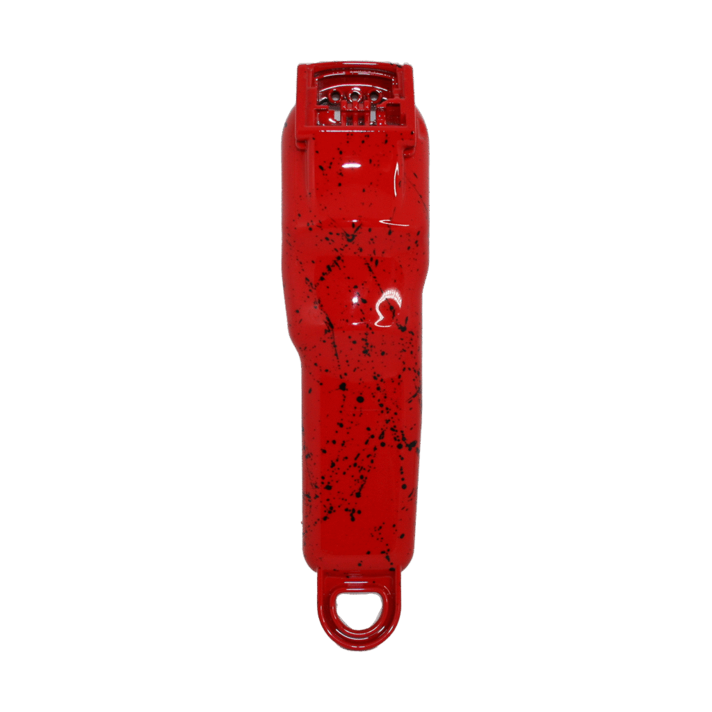 Carcasa Trasera Roja Con Salpicaduras Negras